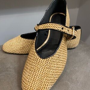 H&M Braided Ballet Shoes in Beige, Size 36